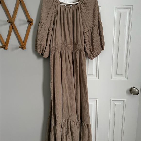 The Main Street Exchange Dresses & Skirts - Chic Taupe Maxi Dress